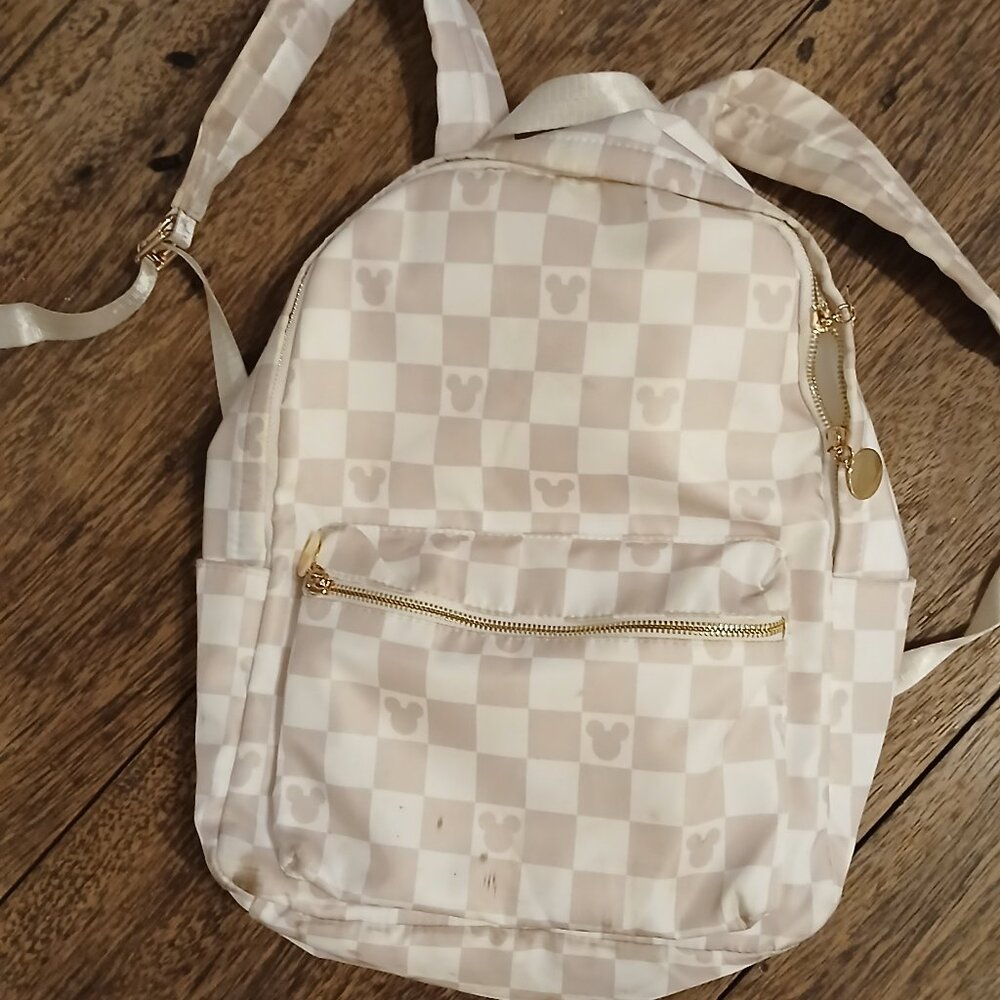Checkered Mickey Mouse backpack